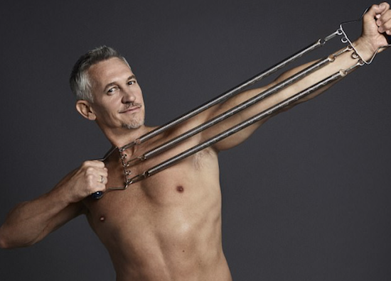 Gary Lineker gets naked with TM Lewin white shirts