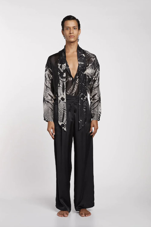 menswear sustainable Delos silk menswear