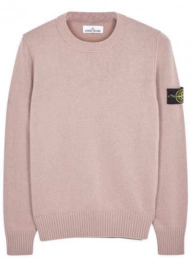 Pink jumper mens Stone Island