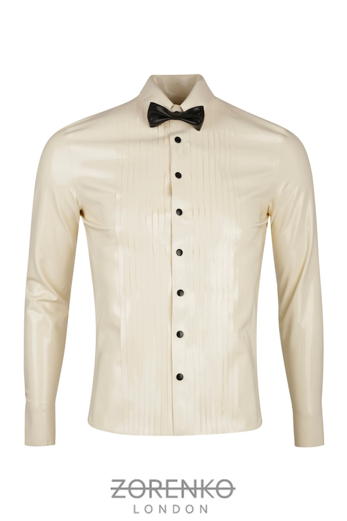men's menswear christmas partywear ideas latex dress shirt Zorenko Etsy