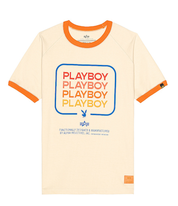 menswear return of the ringer t shirt alpha industries playboy