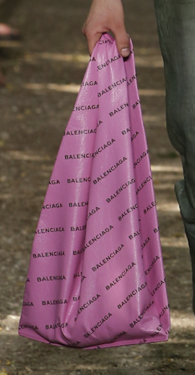 Menswear trend tissue paper logos balenciaga