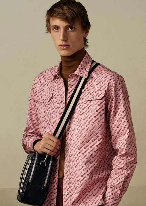 Menswear trend tissue paper logos bally