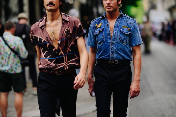 men's medallion necklaces silk shirts luke day ben cobb