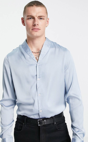 Blue Boy Gainsborough fashion Tom Ford MR PORTER Menswear blue silk satin SS22