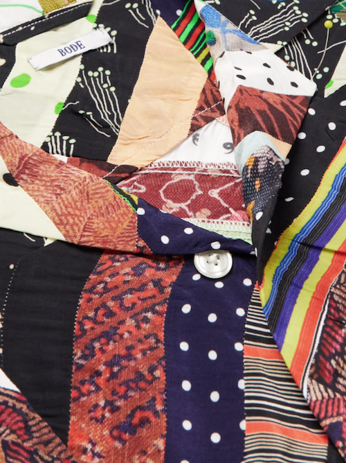 menswear product of the week bode camp collar patchwork shirt mr porter buy