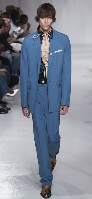 Calvin Klein SS18 black vinyl Menswear