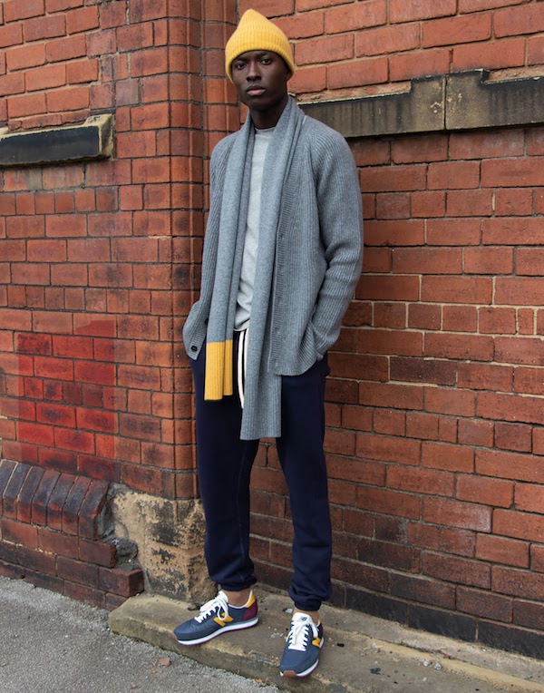 cut & pin knitwear new menswear brand recycled cashmere jumper
