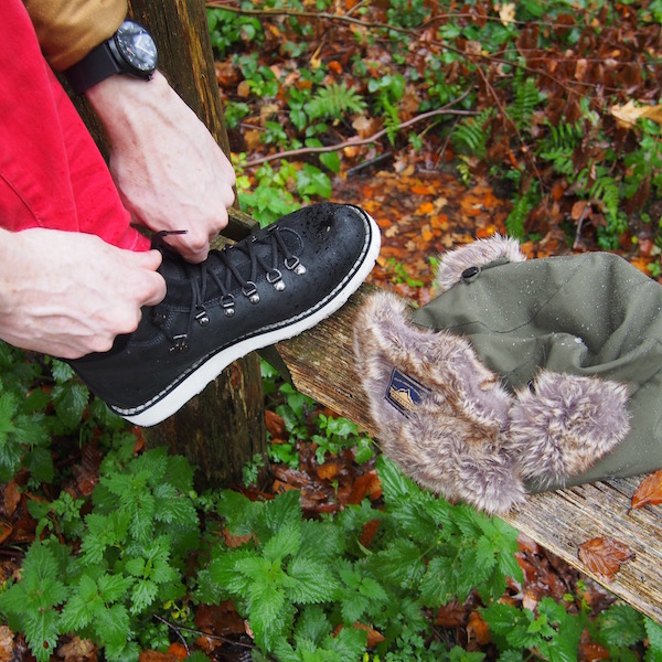 enfield trapper hat diemme hiking boots