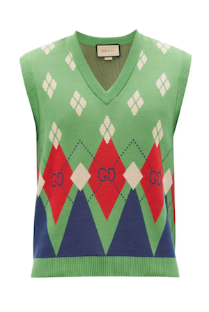 Gucci matchesfashion Menswear argyle print SS22