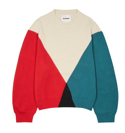 men's jil sander colour block knit harvey nichols
