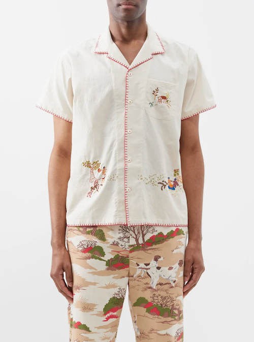 splash cash menswear harago linen shirt percival embroidered best