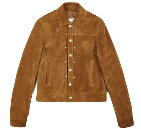 maison margiela suede trucker jacket
