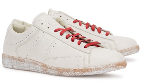 Distressed white trainers Maison Margiela Harvey Nichols