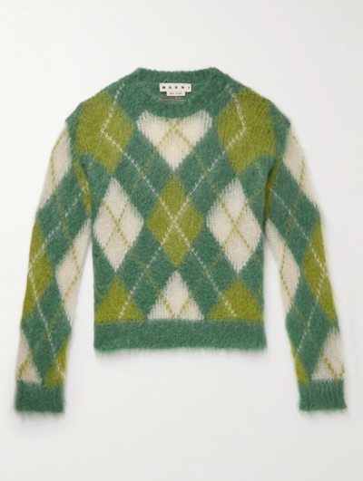 Marni Mr Porter Menswear argyle print SS22