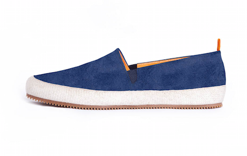 Mulo navy suede men's espadrilles