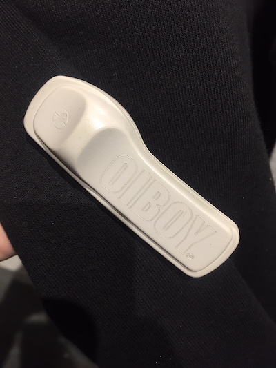 shoplifter chic wearing visible security tags Oiboy Stolen Goods menswear trends