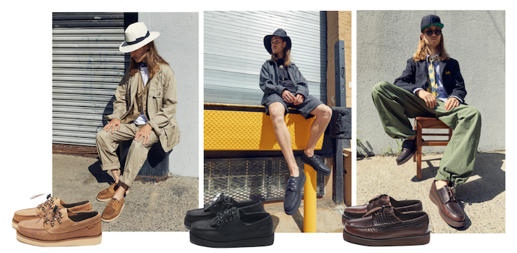 sebago engineered garments collaboration shoes men's